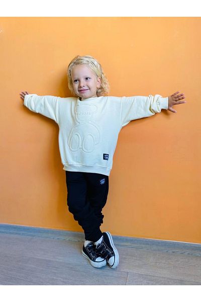 JELİBOOM Teddy Bear Detailed Pocket Tracksuit Set