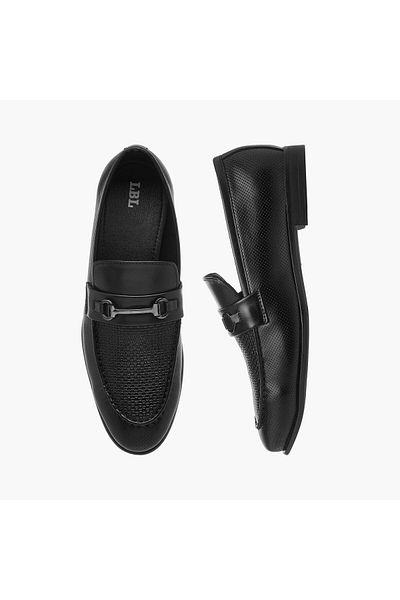 LBL by Shoexpress Metal Accent Slip-On Loafers