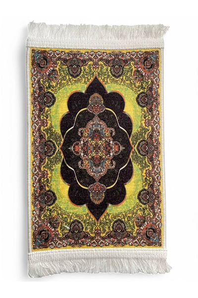GALATA GIFT Миниатюрен килим, подложка за мишка, къщичка за кукли, диорамен материал, традиционен килим с пискюли 40*20
