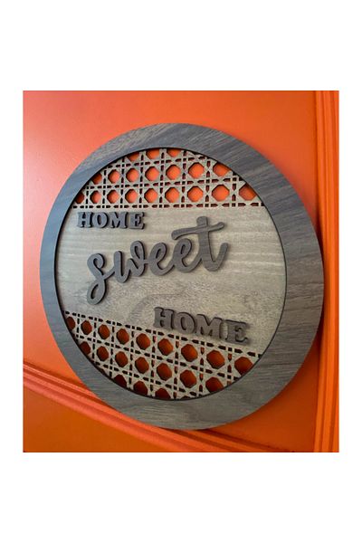 WoodenZoo Home Sweet Home Written Decorative Gift Wooden Door Wall Ornament