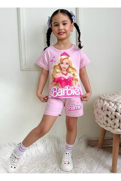LİLLYPİCCA Character Patterned Girl's Pocket Shorts Suit (Size Table Available in Images)