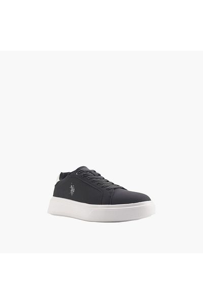 U.S. Polo Assn. U.S. Polo Assn Men's Logo Detail Sneakers with Lace-Up Closure