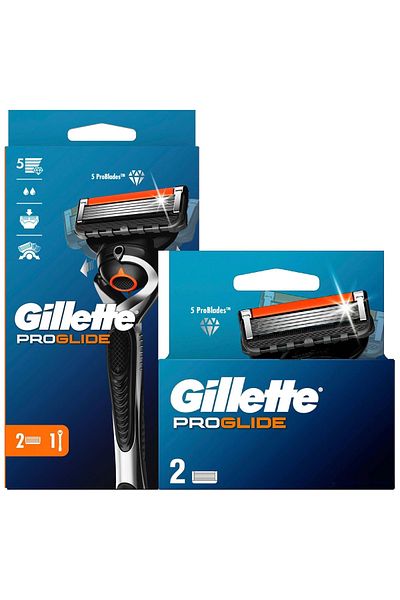 Gillette Fusion 5 Proglide 2Pk Replacement Blade Proglide Flexball Machine with 2 Refills