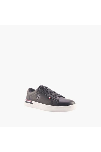 U.S. Polo Assn. U.S. Polo Assn Men's Logo Detail Sneakers with Lace-Up Closure