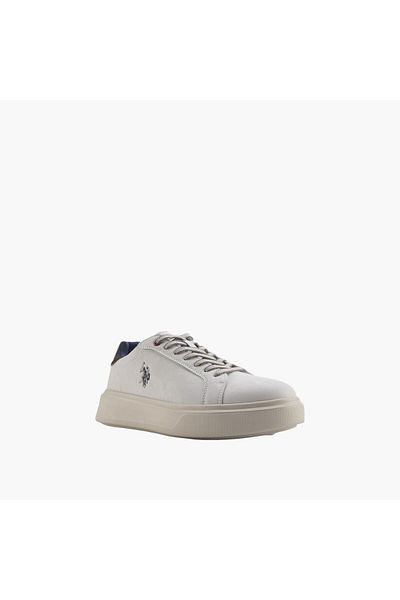 U.S. Polo Assn. U.S. Polo Assn Men's Logo Detail Sneakers with Lace-Up Closure
