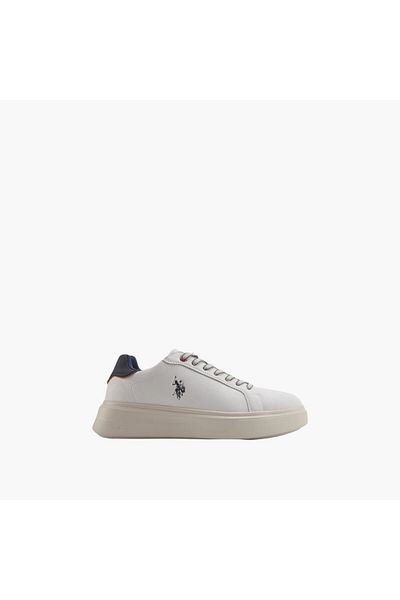 U.S. Polo Assn. U.S. Polo Assn Men's Logo Detail Sneakers with Lace-Up Closure