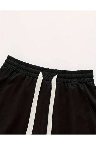 GERLAY Men's Black Straight Leg Sweatpants