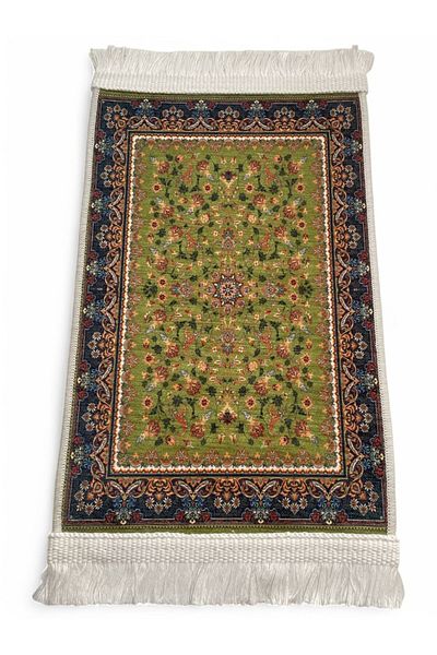 GALATA GIFT Миниатюрен килим, подложка за мишка, къщичка за кукли, диорамен материал, традиционен килим с пискюли 40*20