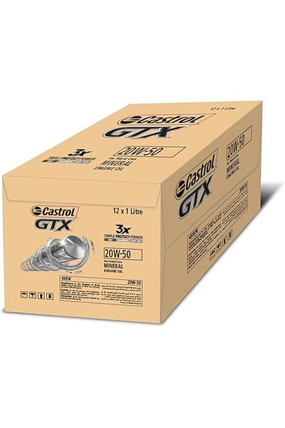CASTROL 20W-50| GTX Engine Oil Cartoon (12x1L)