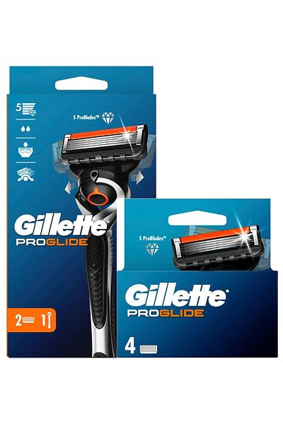 Gillette Fusion 5 Proglide Replacement Blade and 2 Refills with Flexball Shaver