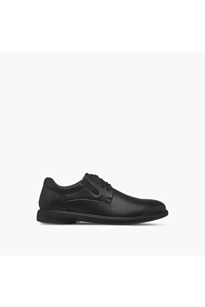 LBL by Shoexpress Textured Lace-Up Derby Shoes