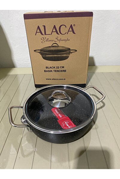 Alaca 22 cm basık granit tencere