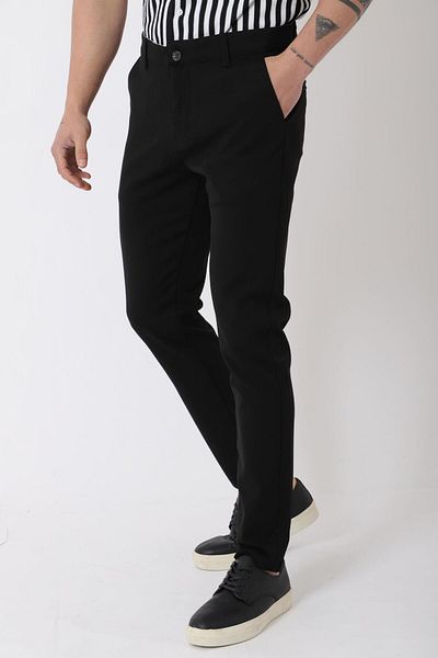 Stilkombin Narrow Leg Fabric Trousers Dp_0396