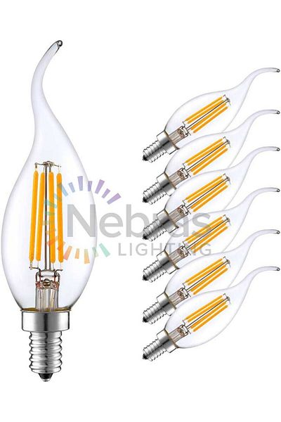 Nebras F35 Filament Light Bulb – 5w 6500k (PACK OF 10) – Cool White, Led, Energy Efficient, E14 Base