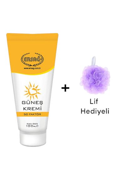 Ersağ Sun Cream 50 Factor 100 ml - (with Fiber Gift) 565-22