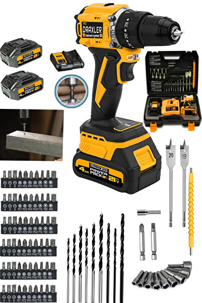 Pro Draxler Germany 21V Çelik Mandren Kömürsüz Motor Darbeli Şarjlı Matkap Vi...