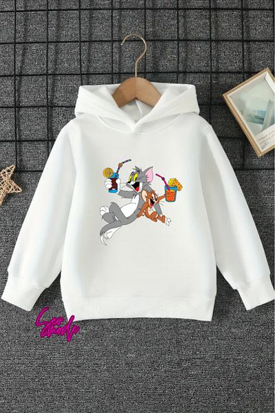 SevMode SWEATSHIRT CU GLUGĂ IMPRIMAT UNISEX COPII