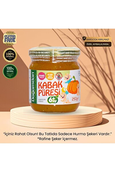 DOĞAMDAN Kabak Püresi - ŞEKER İLAVESİZ 250 gr
