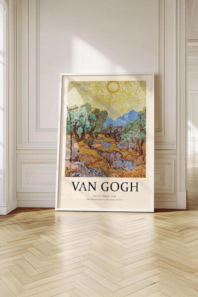 Buka Shops Çerçeveli Van Gogh "Zeytin Ağaçları" Premium Tablo: Akdeniz Güneşi...