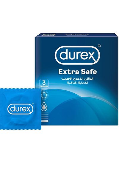 Durex واقيات ذكرية مُزلقة للغاية للرجال، 3 قطع