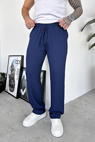 HAFKA Mornarsko plave ležerne široke pantalone