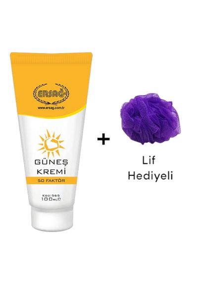 Ersağ Sun Cream 50 Factor 100 ml - (with Fiber Gift) 565-25