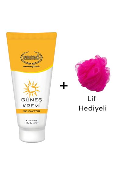 Ersağ Sun Cream 50 Factor 100 ml - (with Fiber Gift) 565-23
