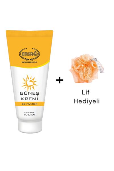 Ersağ Sun Cream 50 Factor 100 ml - (with Fiber Gift) 565-21