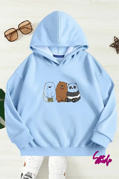 SevMode SWEATSHIRT CU GLUGĂ IMPRIMAT UNISEX COPII