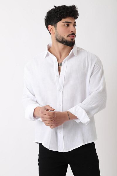 Stilkombin Μακρυμάνικο λινό πουκάμισο BLD 7040_40368