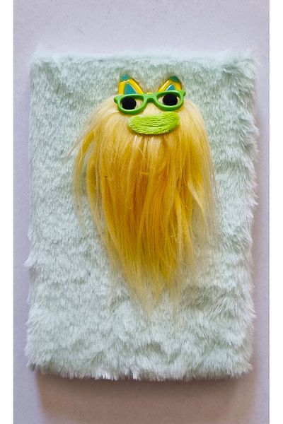 Modellino Carnet de însemnări 3D Shaggy Monster's Plush - 80 de coli pentru memorie și note opționale