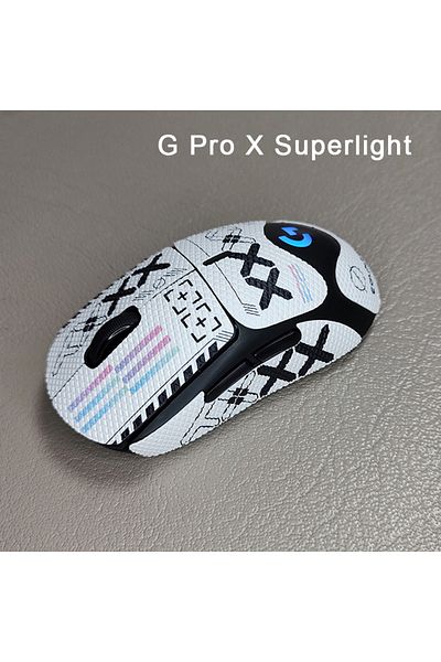 KOQZM شريط قبضة الماوس A2 مصنوع يدويًا وملصق مانع للانزلاق وممتص للعرق لماوس G Pro X اللاسلكي فائق الخفة