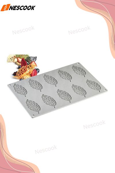 nescook Silicone Chocolate Mold, Leaf Pattern Silicone Mold