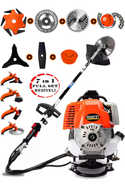 Eisenn Germany EST-901 7 İN 1 Sırt Tipi Benzinli Motorlu Ot Çalı Tırpanı Çim ...