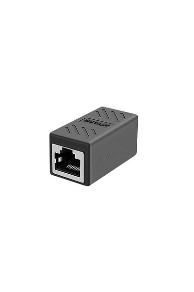 Choice محول تمديد موصل طرفي لكابل الشبكة باللون الأسود rj45 لمراقبة الشبكة ذات النطاق العريض ورأس كريستالي