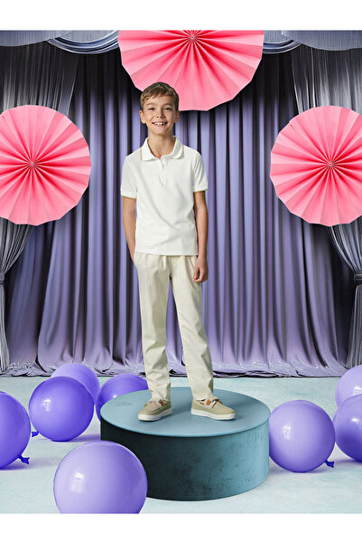 LC Waikiki Pantaloni pentru băieți din amestec de in cu talie elastică sezon ...