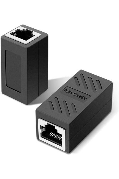 Choice 2 قطعة كابل شبكة موصل بعقب محول تمديد rj45 شبكة مراقبة النطاق العريض رأس الكريستال أ