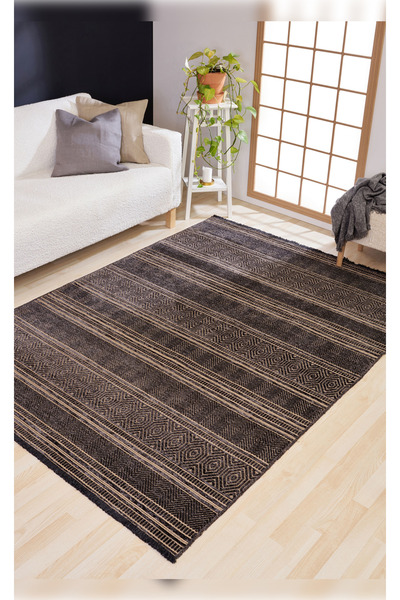 Apex Halı Gloria 4004 Antrasit  Antibakteriyel Yıkanabilir Kaliteli Modern Şı...