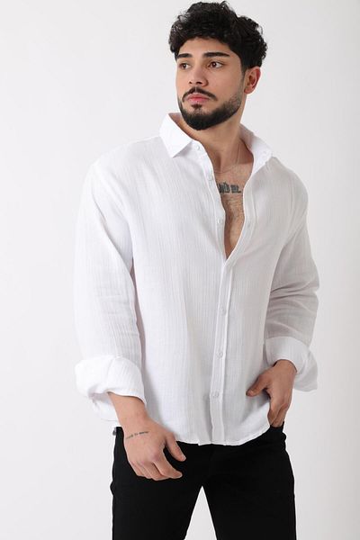 Stilkombin Μακρυμάνικο λινό πουκάμισο BLD 7040_40368