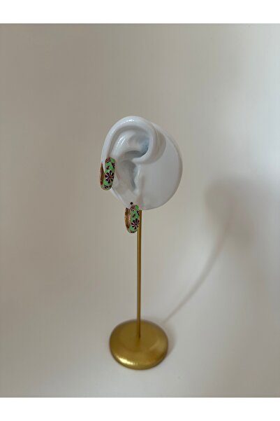 YENGEÇ الحلقات الحلقية الخضراء المينا