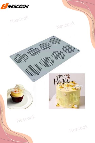 nescook Silicone Chocolate Mold, Honeycomb Pattern Silicone Mold