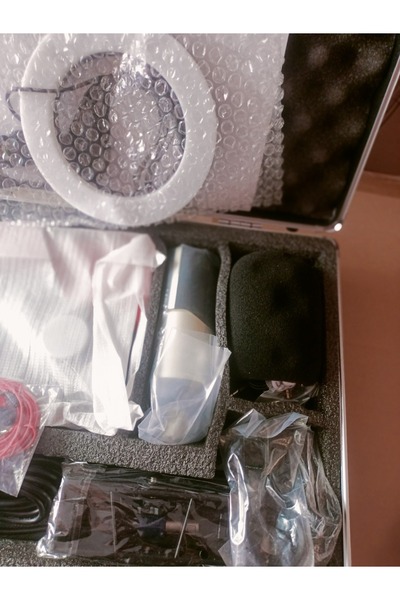 Mito MİTO K8 PROFESYONEL TİK TOK CANLI YAYIN MİKROFON SETİ-SES KARTI VE LED IŞIKLI