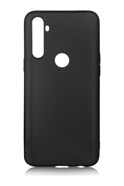 tekno grup Realmi C3 Kılıf Mat Premium Silikon Kılıf Siyah + Cam Ekran Koruyucu