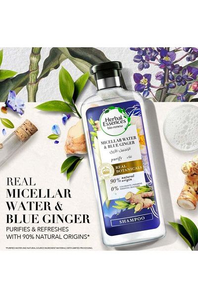 Herbal Essences Shampoo with Micellar Water and Blue Ginger, 400 ml