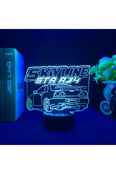 Choice USB Plug YD-4896 Sports Car 3d Illusion Lamp for Kids Bedroom Decor Nightlight Touch Sensor Atmosphe