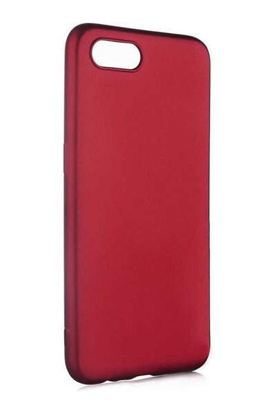 tekno grup Realmi C2 Kılıf Mat Premium Silikon Kılıf - Mürdüm + Cam Ekran Kor...