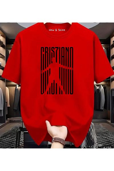 New Shine 1 T-Shirt Is a Gift for Purchases of 6 or More in the Cart - Cristiano Ronaldo Printed Oversize T-Shirt