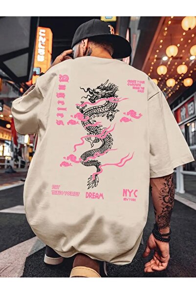 LOTS MODA Ανδρικό μπλουζάκι με στάμπα με στρογγυλή λαιμόκοψη, άνετο κοντομάνι...