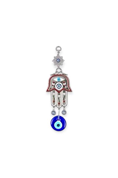 Revello Wall Decoration Evil Eye Beaded Mined Large Hand Clock from Dukkanduvar Store Gift Wall Decoration