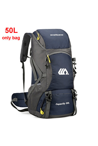 Choice1 حقيبة ظهر للسفر بسعة 50 لترًا فقط، حقيبة تخييم كبيرة للرجال، حقيبة ظهر سياحية مقاومة للماء للاستخدام في الهواء الطلق